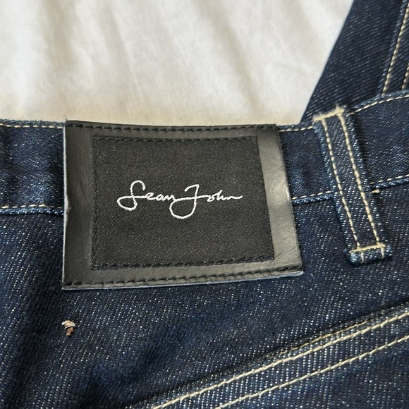 Sean John Men's Dark Wash Wide Leg Carpenter Blue Denim Jeans - Size 32 - Picture 7 of 7